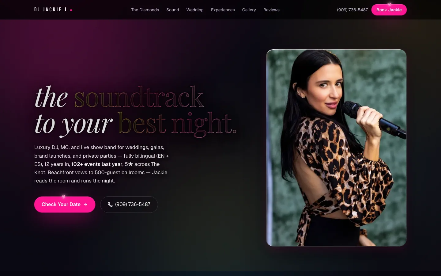 jackiej.events — modern site